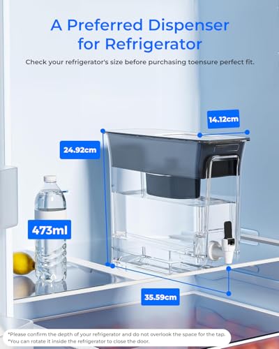 Waterdrop 8.2L Slim Water Filter Dispenser | BPA-Free Fridge Pitcher