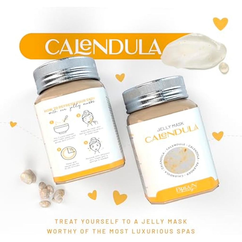 BRÜUN Calendula Jelly Mask Jar | Peel-Off Rubber Face Mask - 23 fl oz
