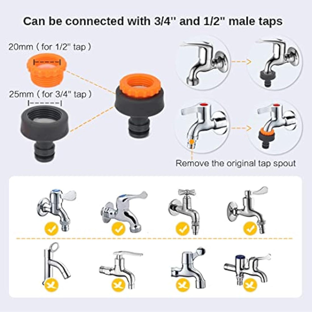 Jolof Store Garden Hose Connector Set | 11-Piece Quick Tap Adapter Kit