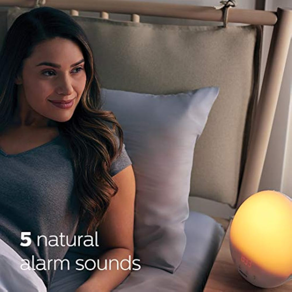 Philips Wake Up Light - Sunrise Simulation Alarm Clock with 5 Sounds