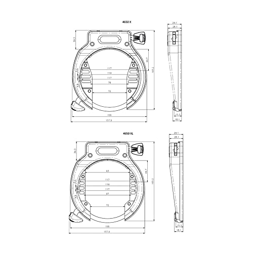 ABUS Antifurto da Telaio 4650 per Bicicletta - Nero - Livello 9