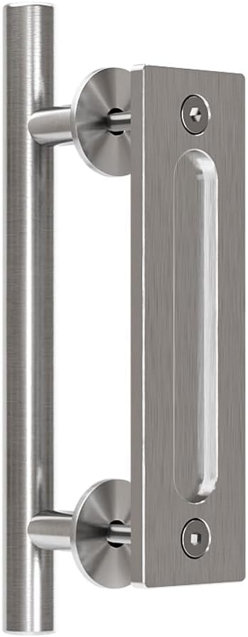 Jolof Store 24CM Sliding Barn Door Handle – Stainless Steel Flush Pull