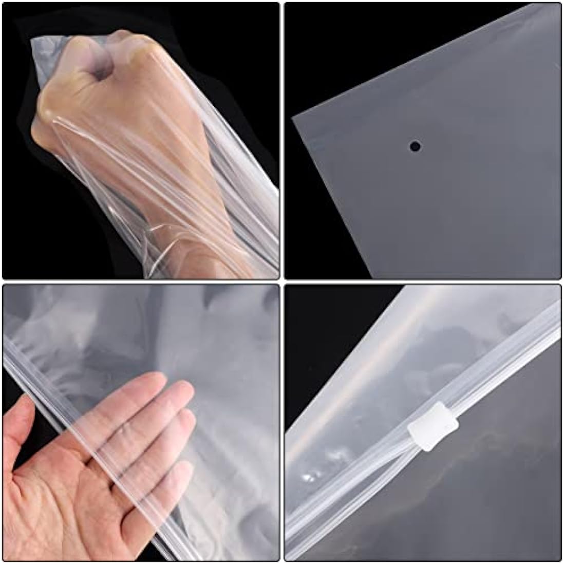 40Pcs Reusable Ziplock Bags | 40x30cm Travel Storage Bags