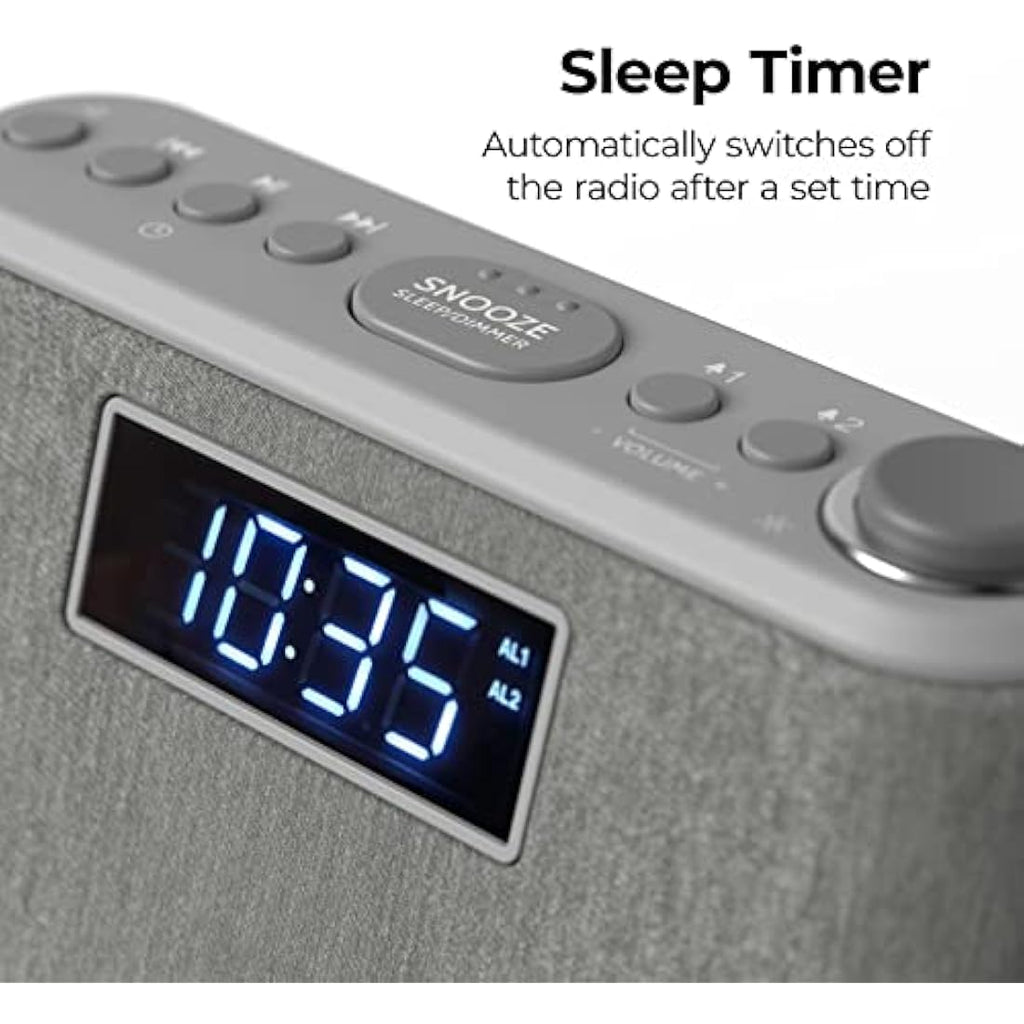 i-box Bedside Alarm Clock | Wireless Charger, Bluetooth Speaker & Night Light