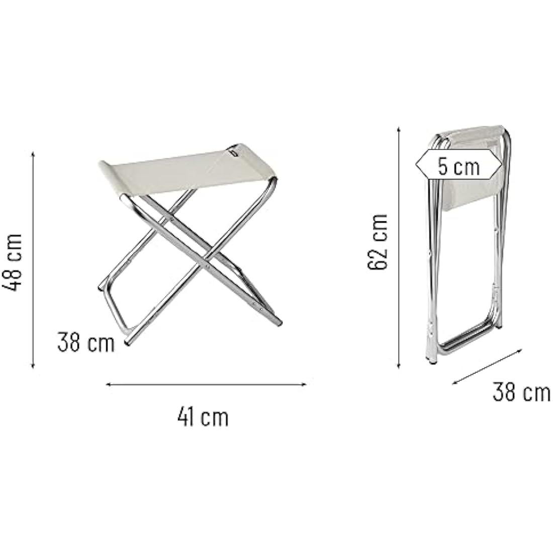 Lafuma Alu PI Folding Camping Stool – Lightweight Batyline Seigle II