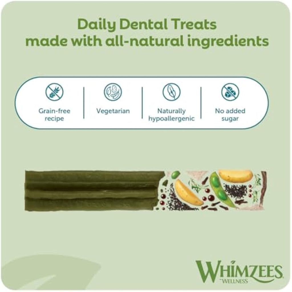 WHIMZEES Natural Dog Dental Sticks | Grain-Free Chews for Medium Breeds