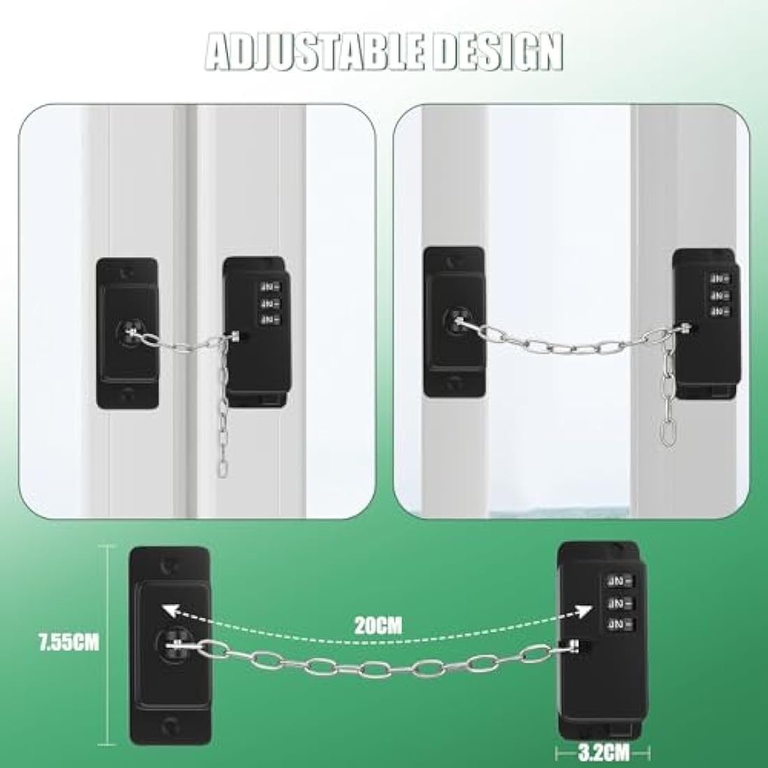Evilsoul 2-Pack Adjustable Fridge Locks – Digital Password Child Safety