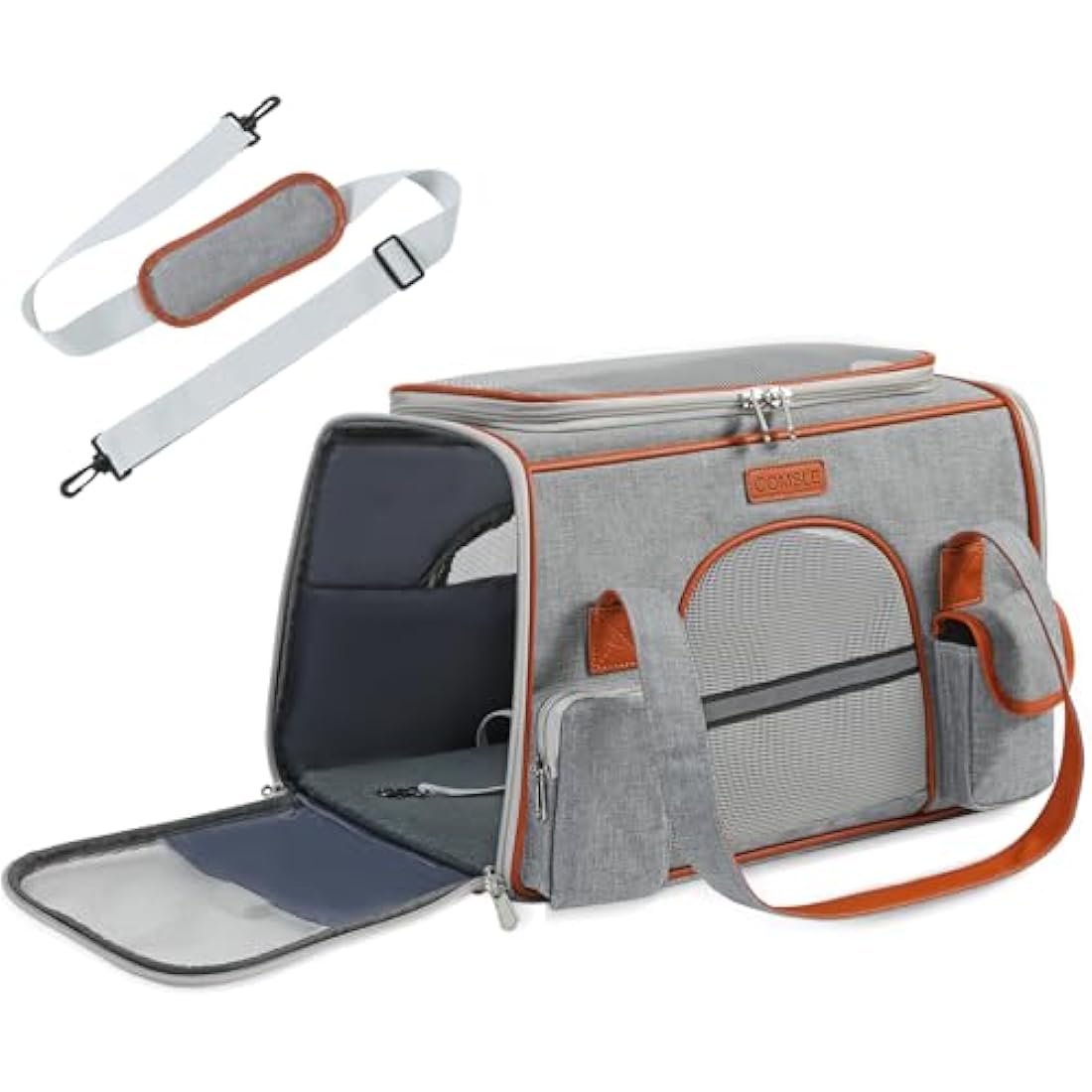 COMSLE Airline Approved Pet Carrier Bag | Large Breathable Dog Travel Bag