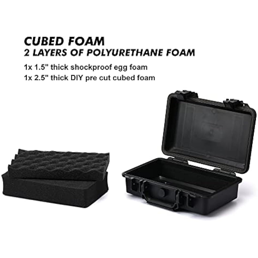 CASOMAN 11.5-Inch Waterproof Hard Case with Customizable Foam | IP67