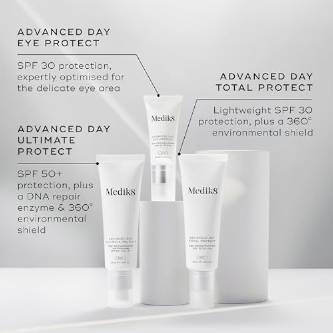 Medik8 Advanced Day Total Protect SPF 30 Moisturiser | Hyaluronic Acid 50ml
