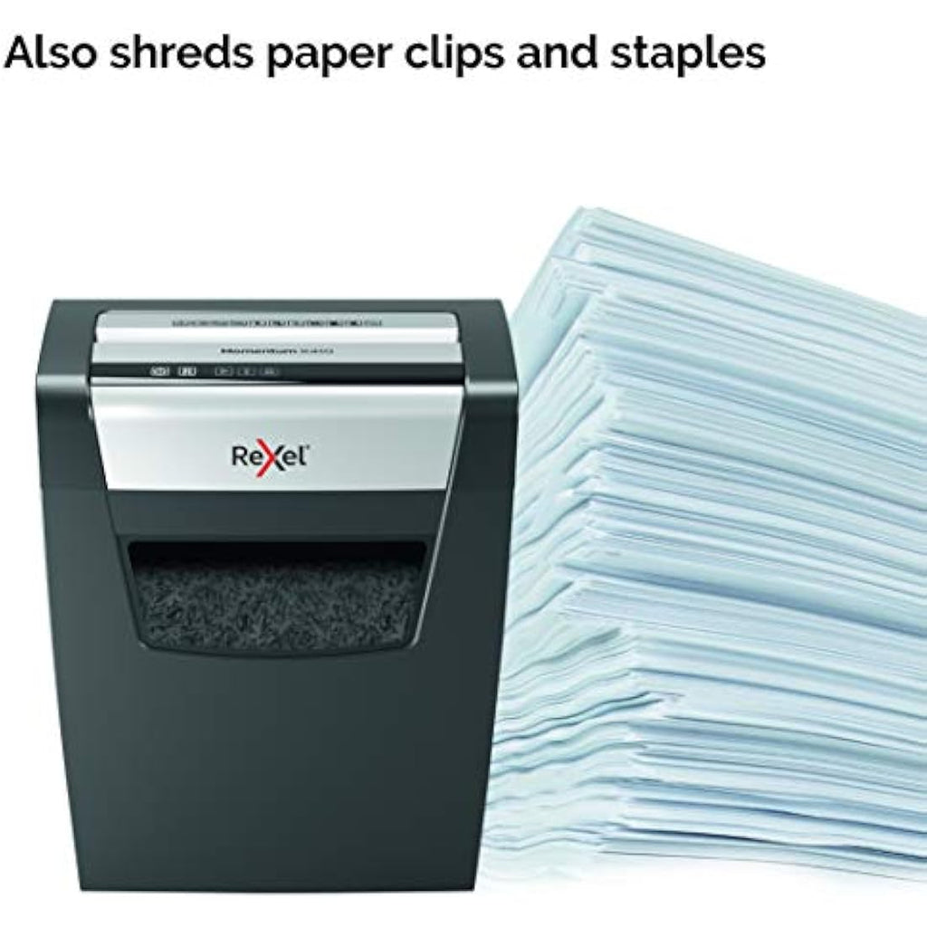 Rexel Momentum X410 Cross Cut Paper Shredder | 10 Sheet, 23L Bin