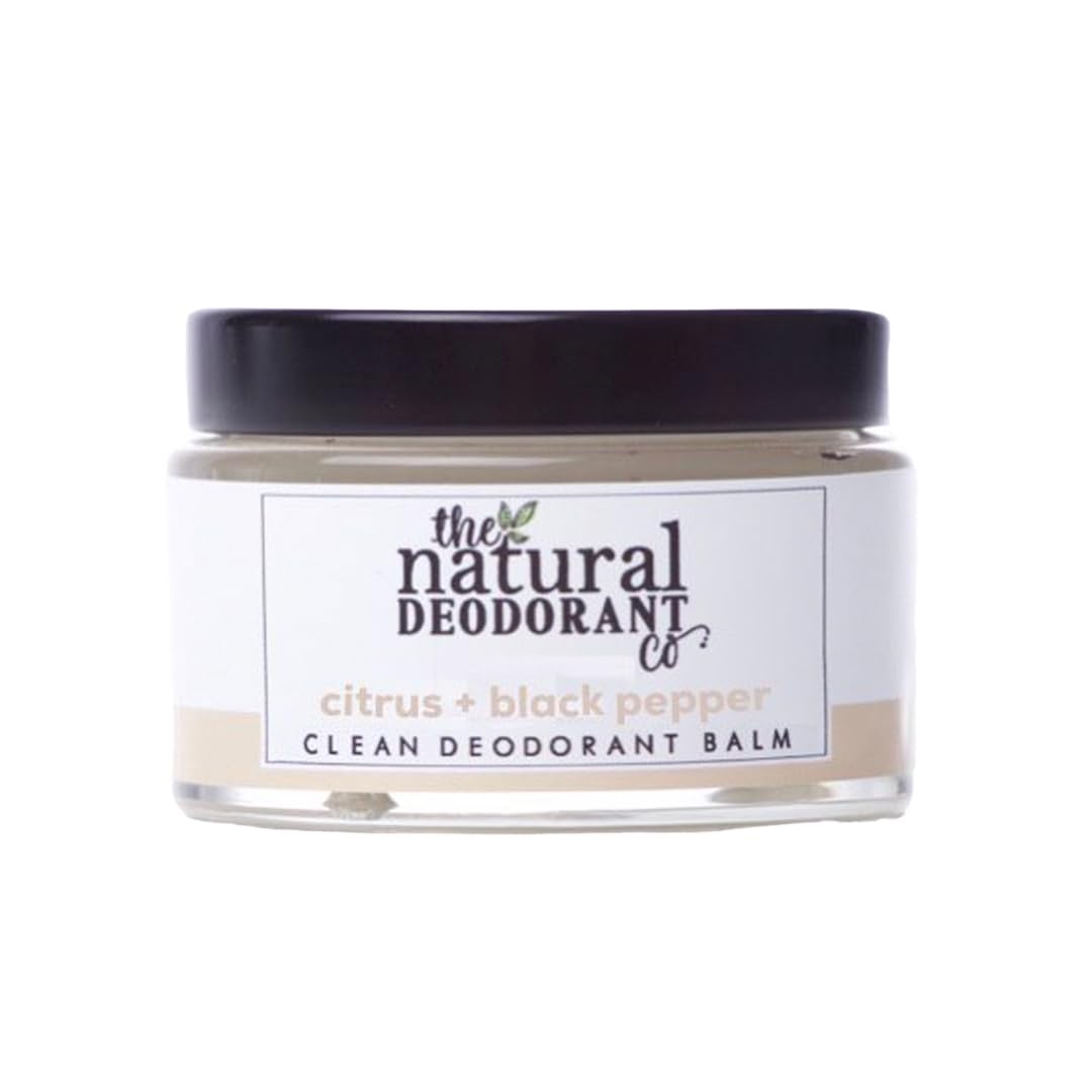 Natural Deodorant Co Clean Balm Citrus & Black Pepper - 55g Glass Jar
