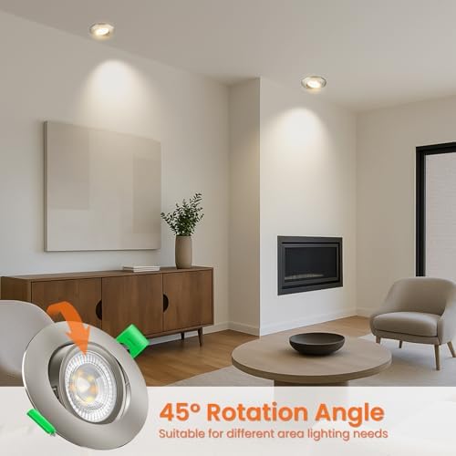 ALUSSO 6W Tilt LED Downlights | 3CCT Dimmable Ultra Slim Recessed Spotlights