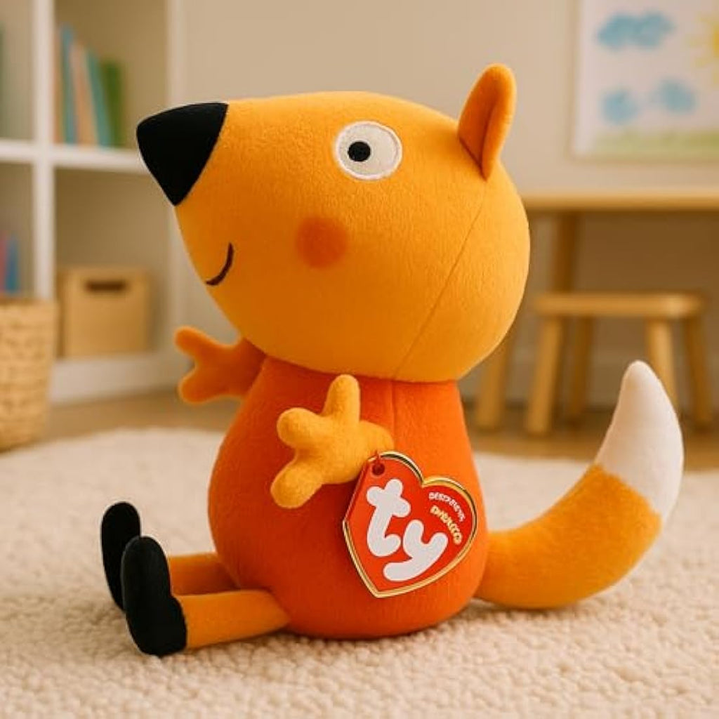 TY Peppa Pig Freddy Fox Plush Toy - Soft Collectible Stuffed Animal