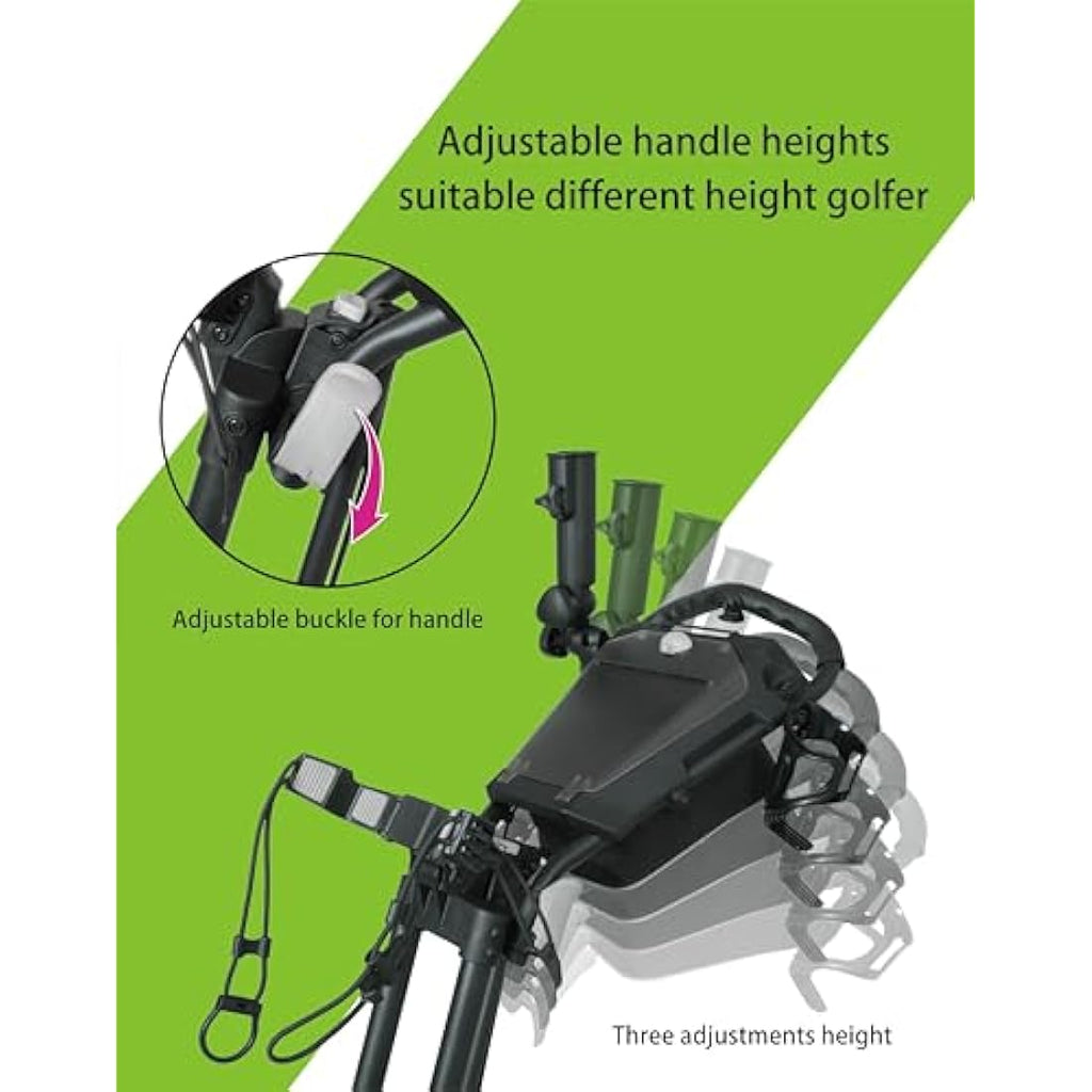 Newfly 3-Wheel Golf Push Cart – Lightweight Semi-Auto Folding Trolley