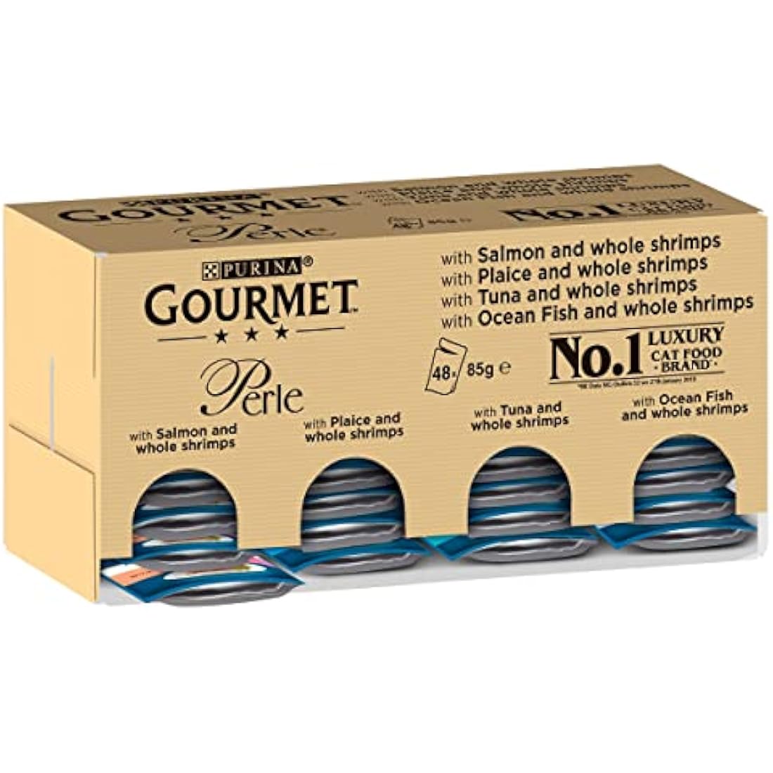 Gourmet Perle Wet Cat Food Ocean Delicacies in Gravy - 48 x 85g
