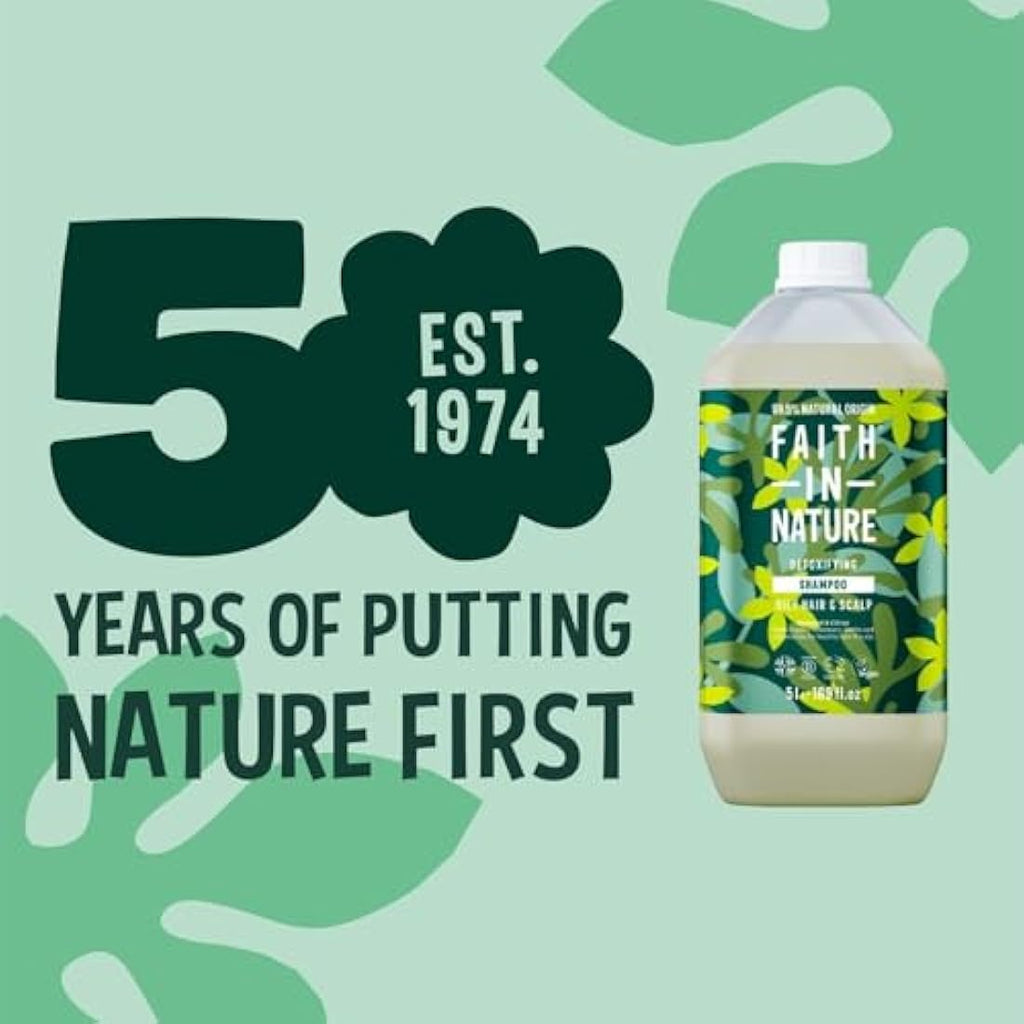 Faith In Nature Seaweed & Citrus Shampoo – 5L Refill for Oily Hair