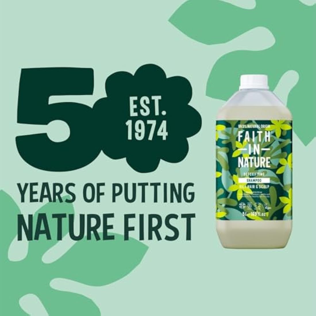 Faith In Nature Seaweed & Citrus Shampoo – 5L Refill for Oily Hair