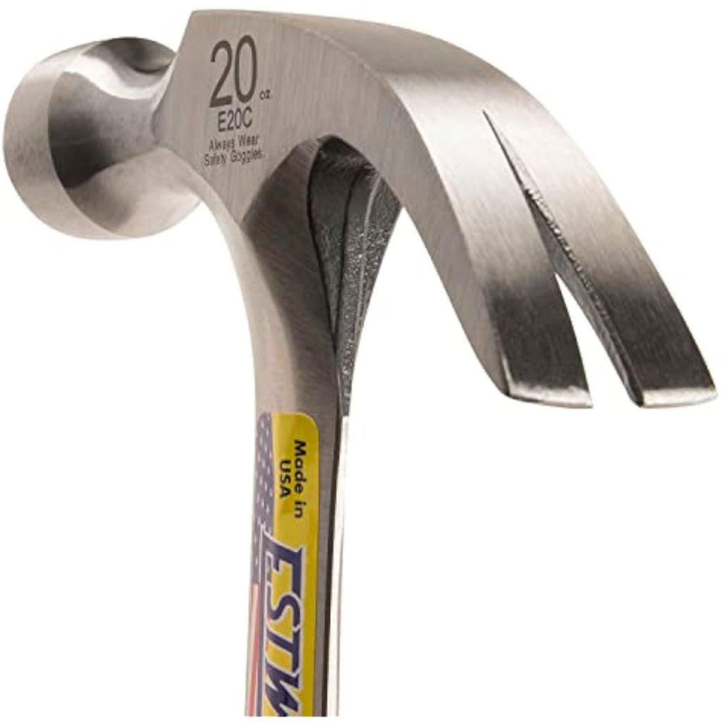 Estwing Curved Claw Hammer – 20oz Steel with Genuine Leather Grip