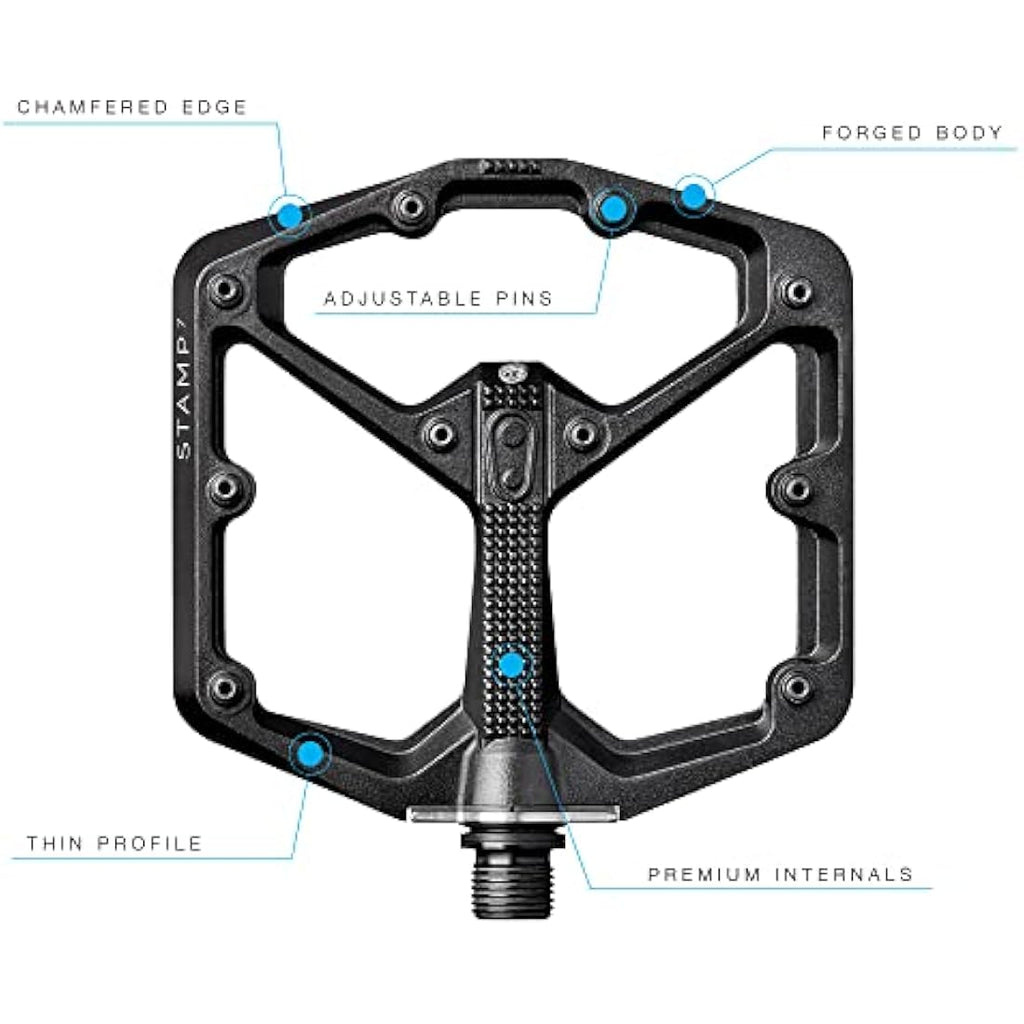 Crankbrothers Stamp MTB Platform Pedals | Aluminum 6061-T6 - Black