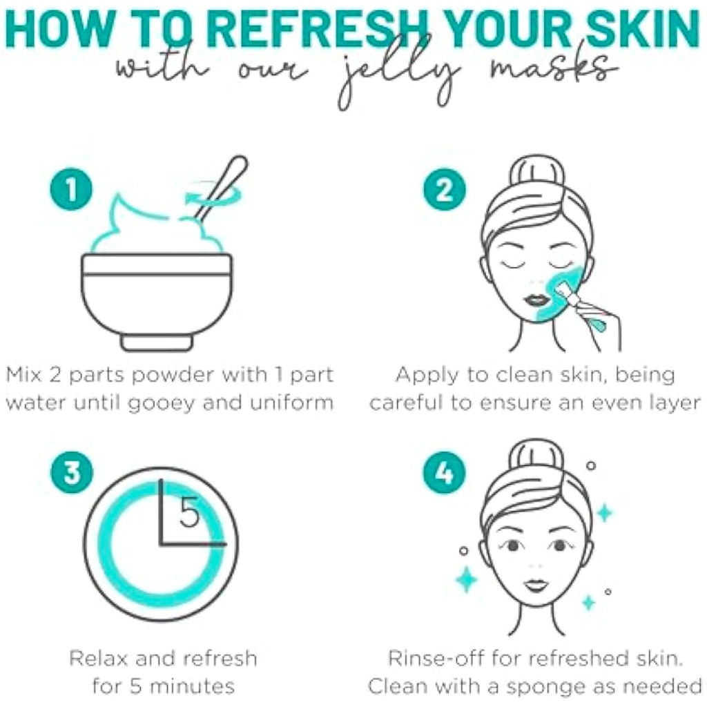 BRÜUN Hyaluronic Acid Jelly Mask – Peel-Off Rubber Face Mask (23 fl oz)