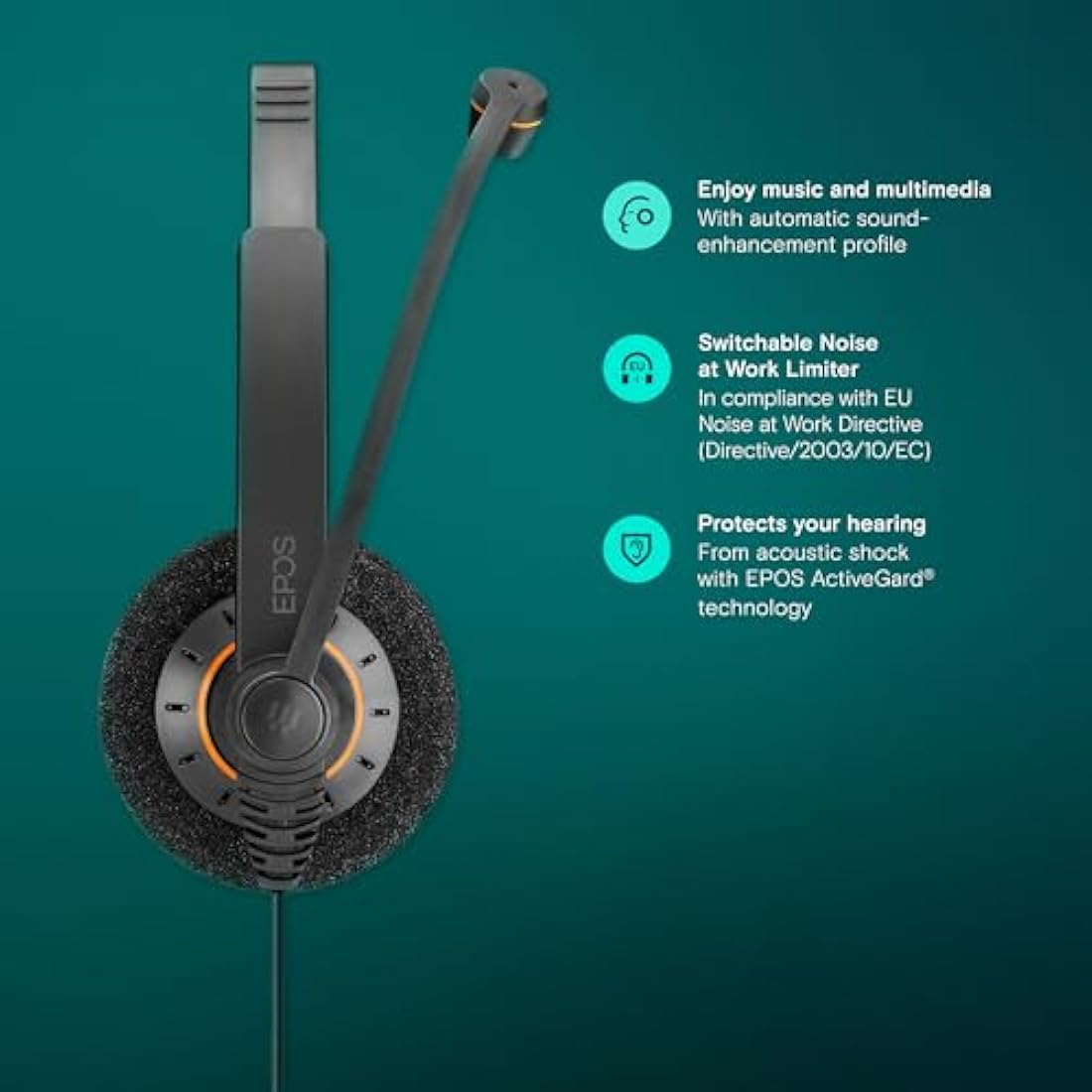 EPOS Sennheiser Impact SC 60 USB ML Double-Sided Wired Office Headset