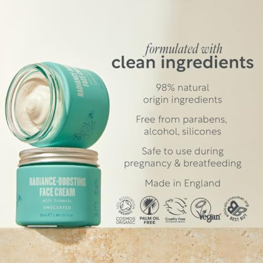 Lucy Bee Organic Radiance Face Cream | Sensitive Skin Moisturiser | 55ml