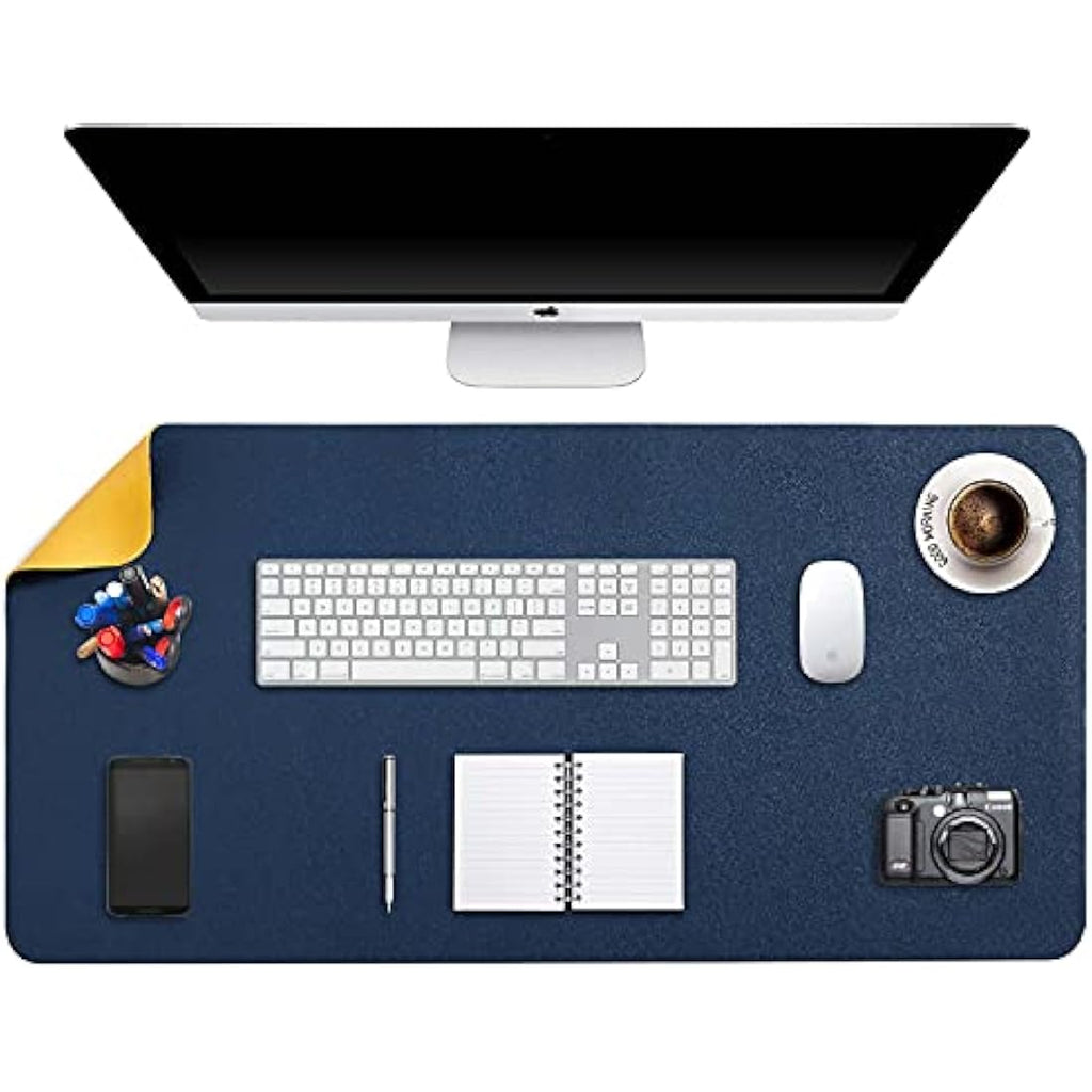 DOBAOJIA Large PU Leather Desk Pad - Waterproof Dual-Side Mouse Mat