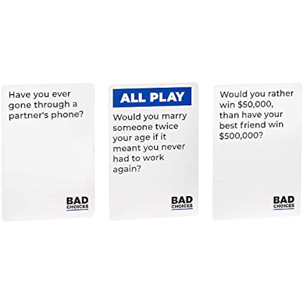 Bad Choices Adult Card Game & After Dark Edition Set - 400 Cards
