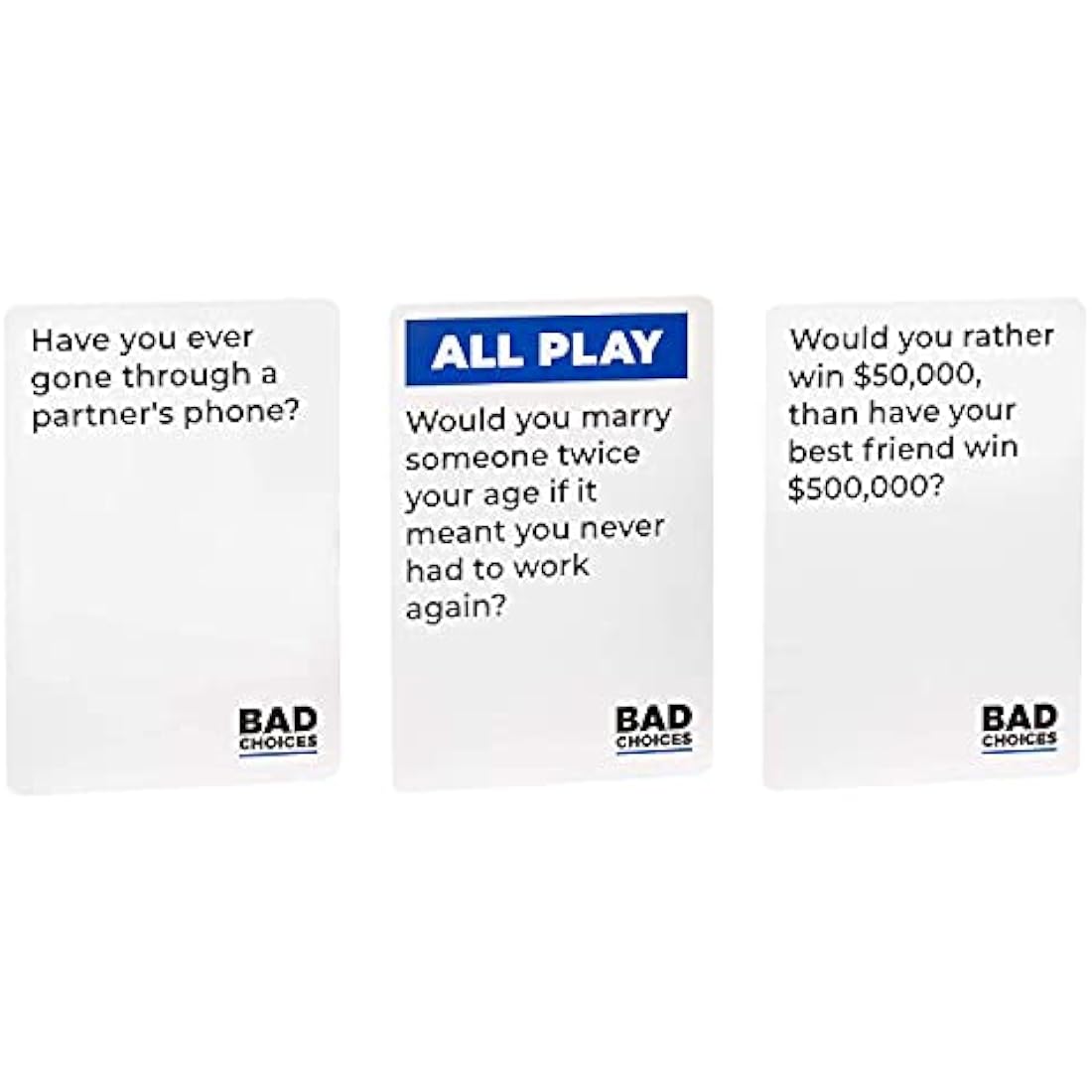 Bad Choices Adult Card Game & After Dark Edition Set - 400 Cards