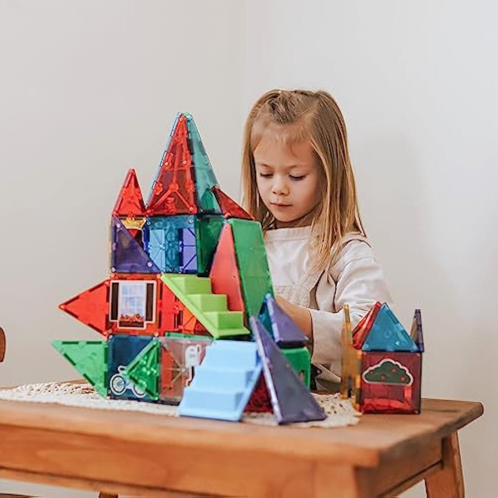 Magna-Tiles 28-Piece House Set | Magnetic STEM Building Tiles for Kids