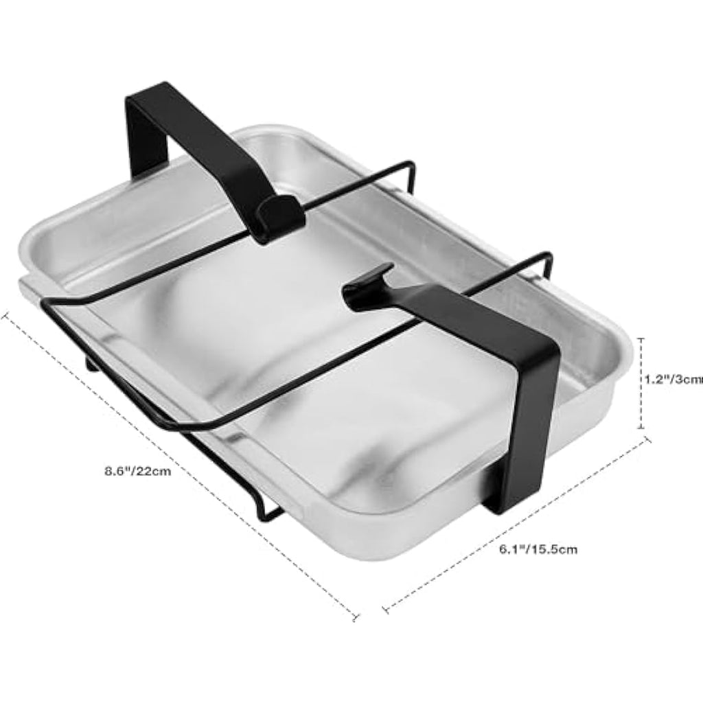 Aluminum Grease Catch Pan and Drip Holder for Weber Gas Grills
