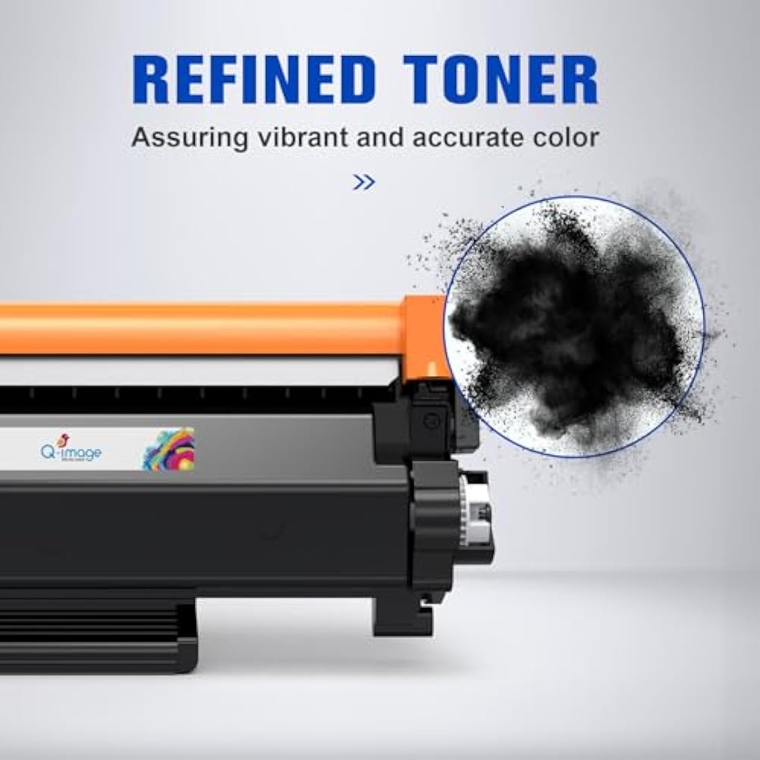 Q-image TN2510 Compatible Toner Cartridge for Brother Printers, 2-Pack Black