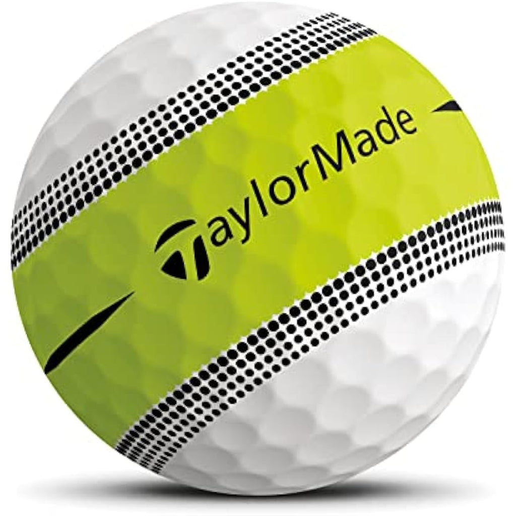 TaylorMade Tour Response Stripe Golf Balls – 3-Piece Urethane – Yellow