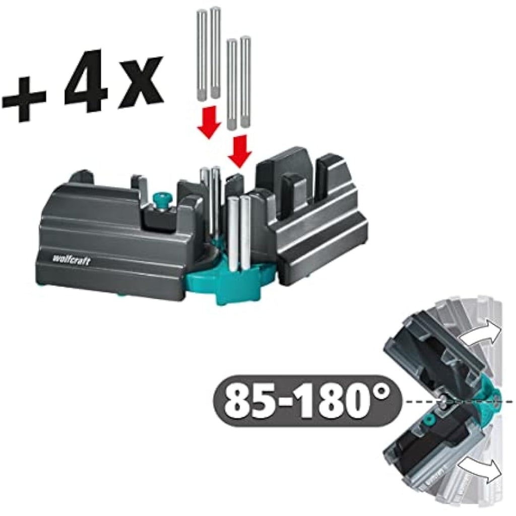 wolfcraft 2-in-1 Bevel and Mitre Box for Precise Baseboards – 100mm