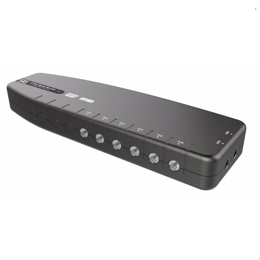 SLx 6-Way TV Signal Booster & Amplifier for HD/Freeview - Grey