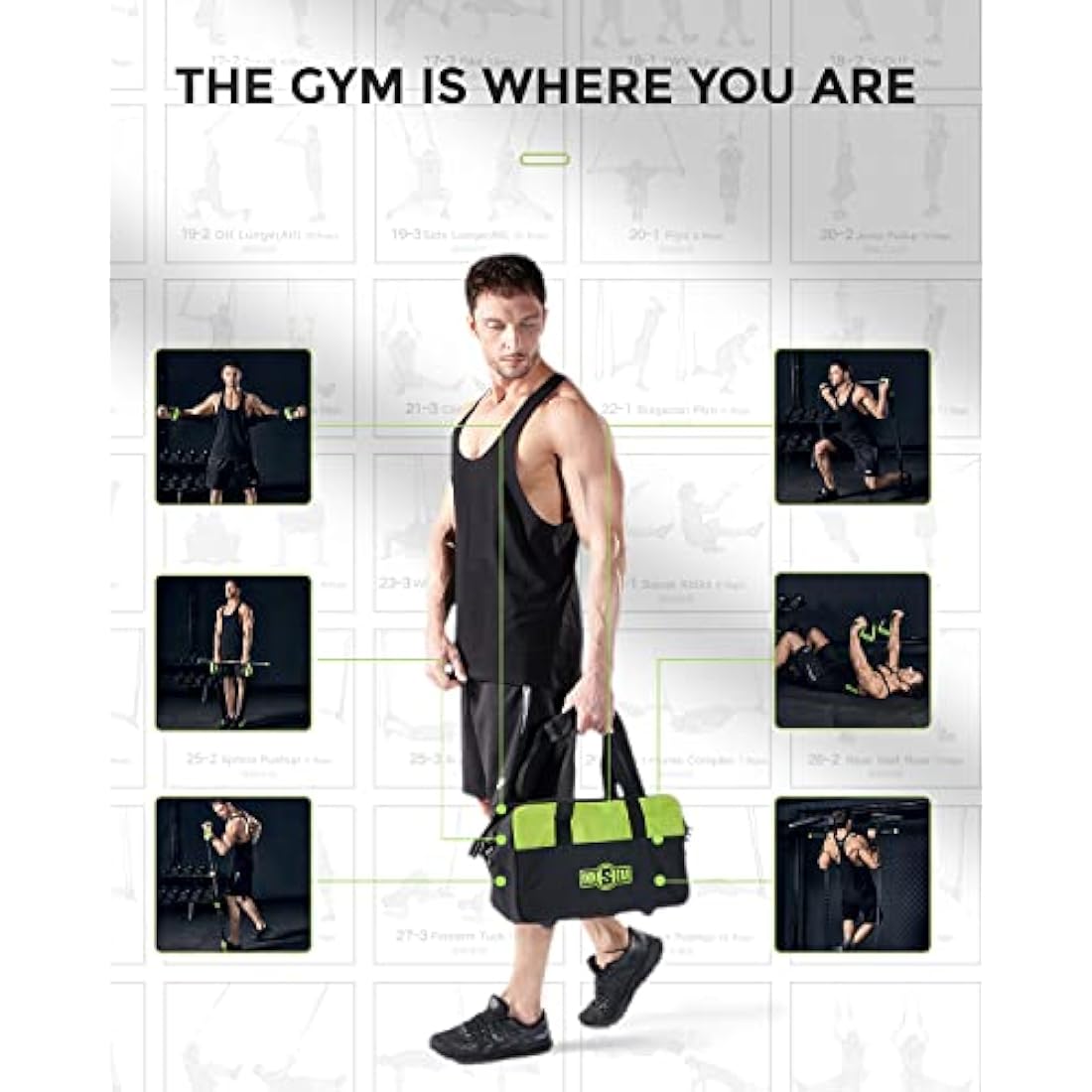 INNSTAR Portable Home Gym 5.0 – Resistance Bands & Detachable Bar Set