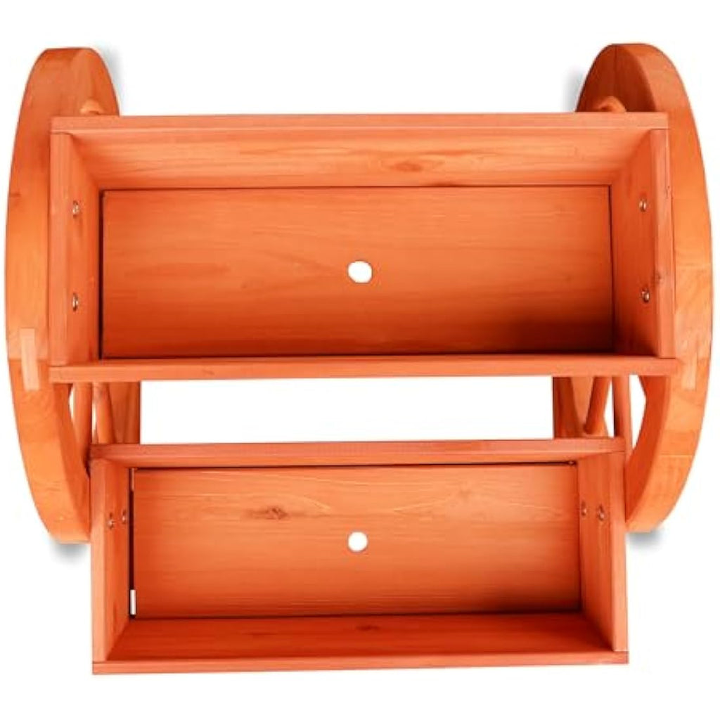 Habau Wooden Wagon Wheel Flower Box – Solid Pine Herb Planter