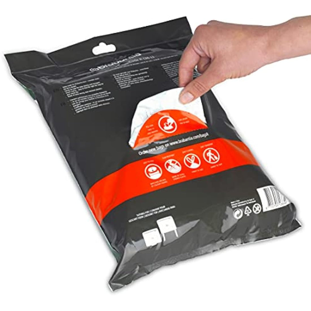 Brabantia PerfectFit Bin Liners Size R 36L - White Trash Bags (40 Count)