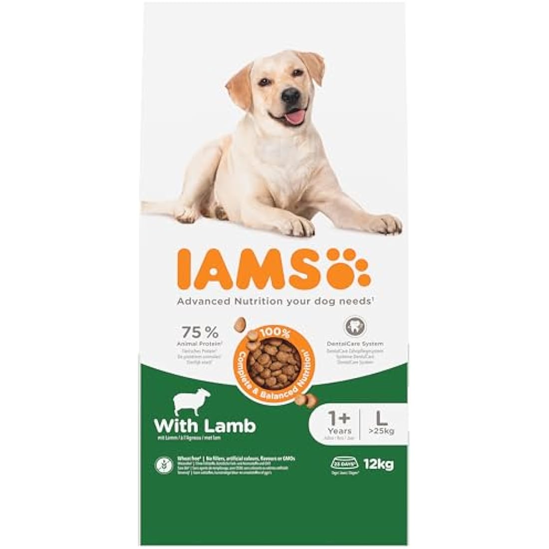 IAMS Adult Large Breed Dry Dog Food – Lamb & Rice Wheat Free 12kg