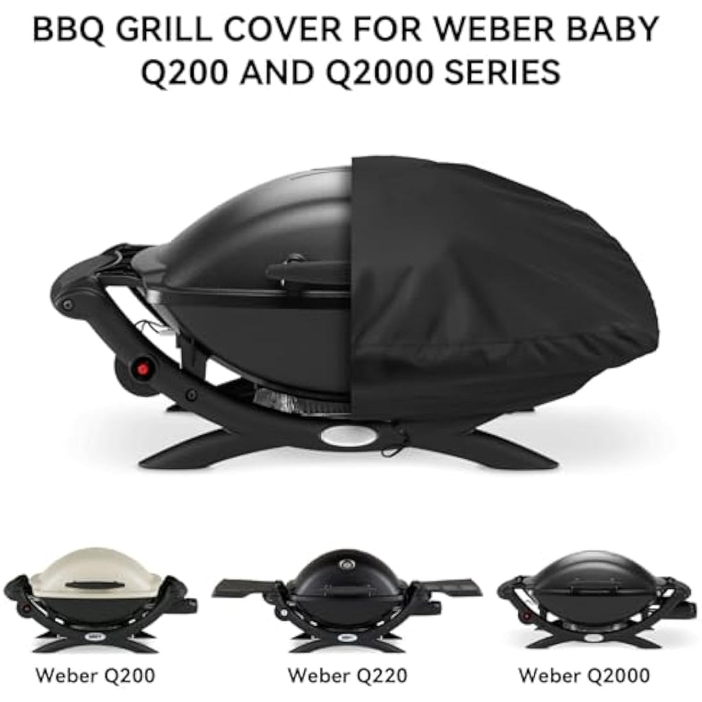 Onlyfire BBQ Gas Grill Cover for Weber Q200 Q220 Q2000 - Weatherproof