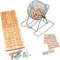 Engelhart Metal Bingo Lotto Cage Set with 90 Wooden Balls and Board