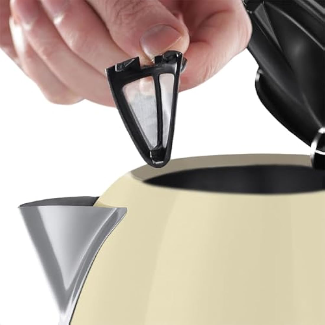 Russell Hobbs 1.7L Electric Kettle – Cream Stainless Steel Fast Boil
