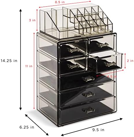 Sorbus Acrylic Makeup Organizer - Spacious Cosmetic & Jewelry Storage Box