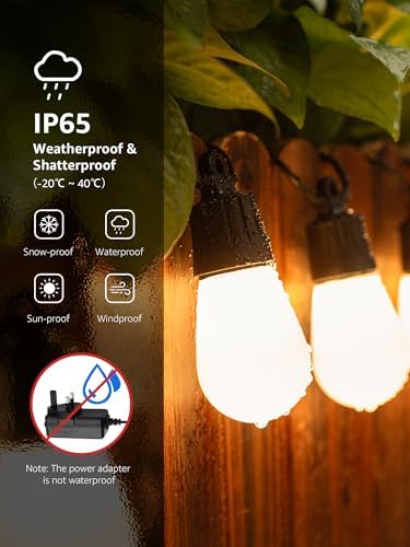 Lepro ZB1 Smart Outdoor String Lights | 30m RGB & Warm White AI Garden Lights