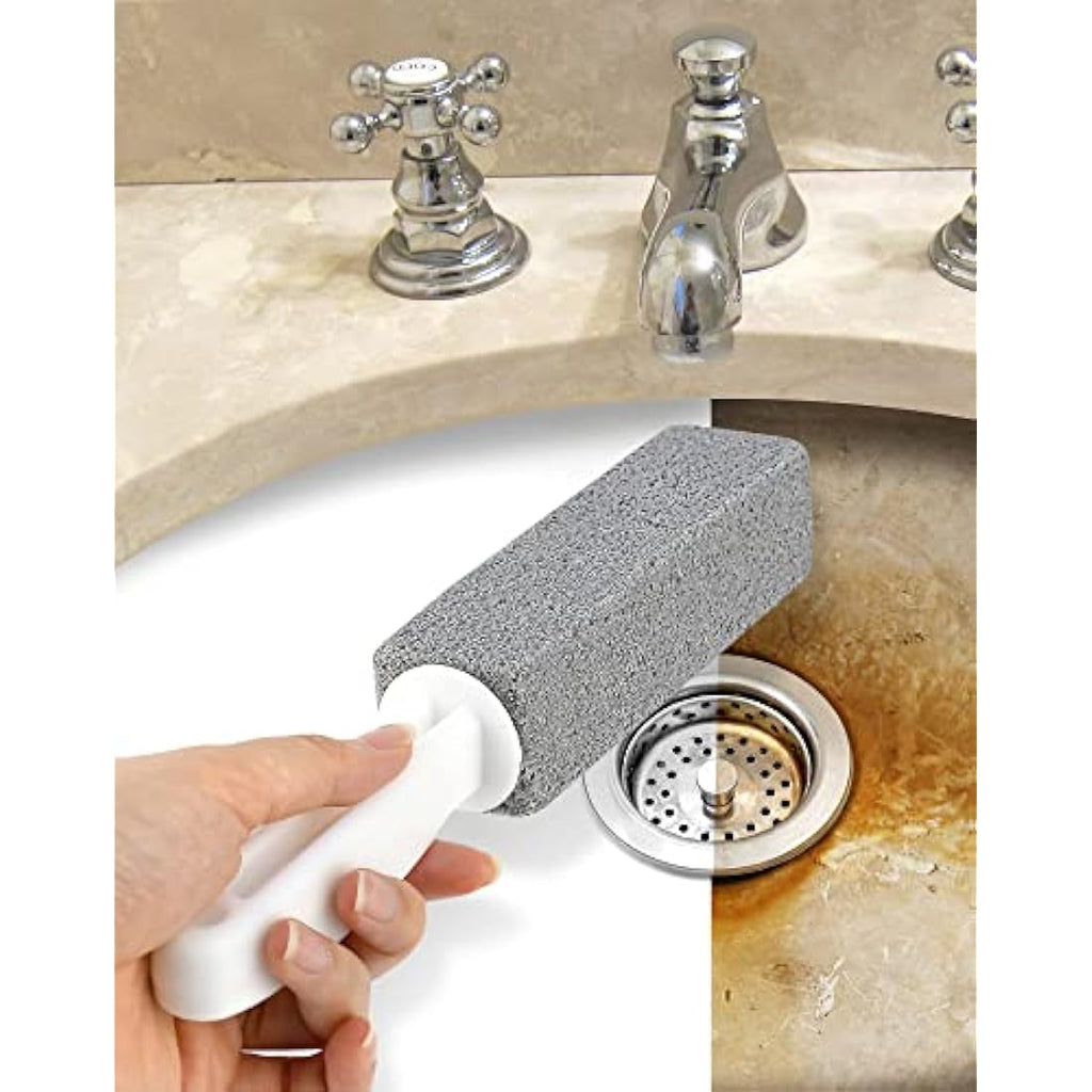 MARYTON Pumice Stone Toilet Bowl Cleaner with Handle - 2 Pack (Gray)