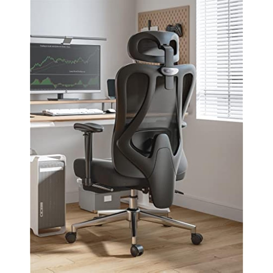 Hbada P3 Pro Ergonomic Office Chair | 2D Lumbar Support & Footrest - Black