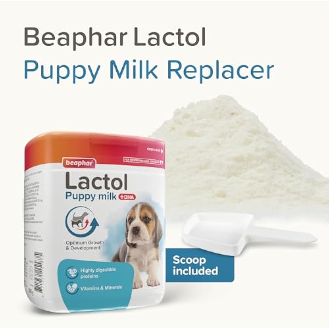 Beaphar Lactol Puppy Milk Replacer - Complete Feed with DHA - 500g
