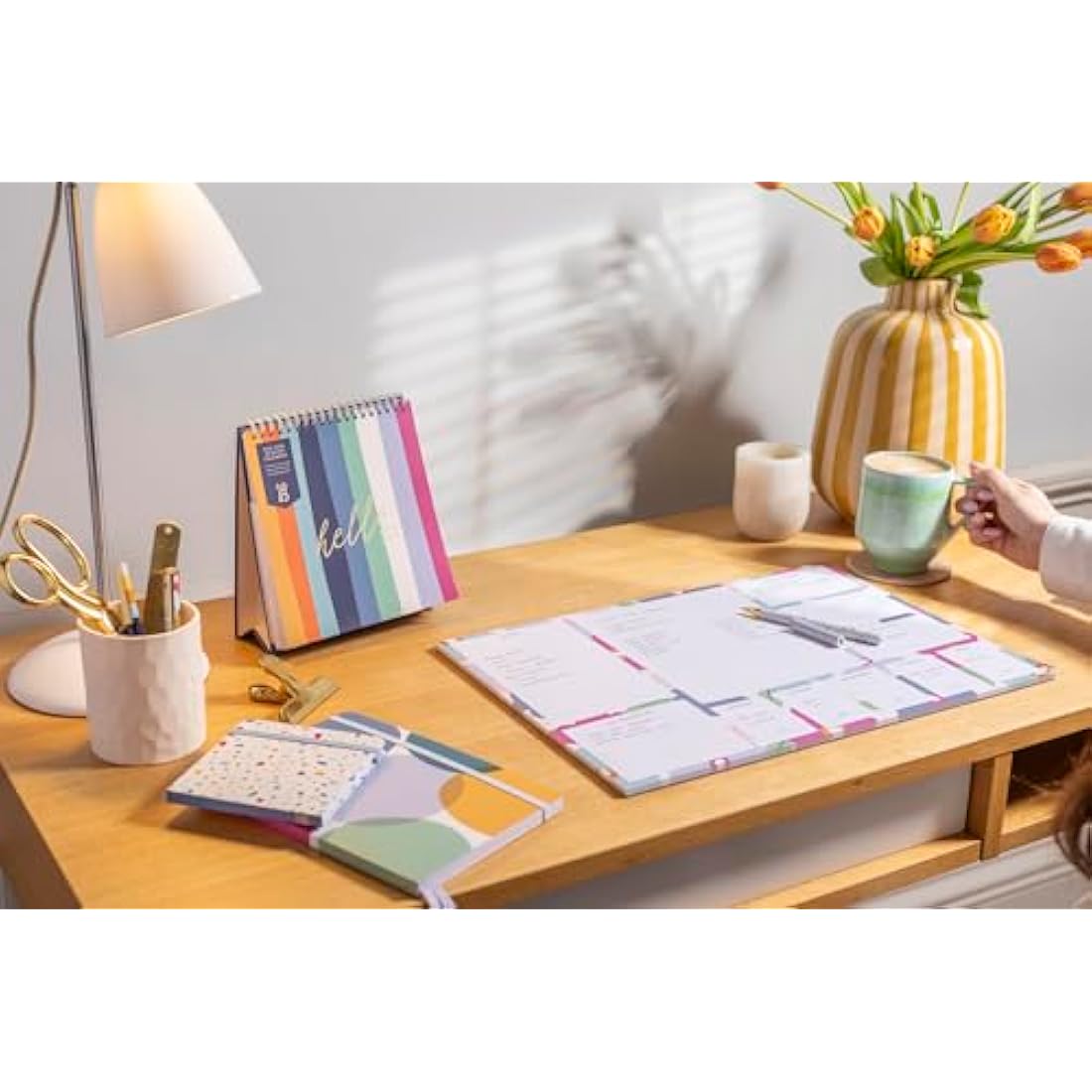 Busy B Floral A3 Desk Pad – 36 Tear-off Sheets with Year Planner