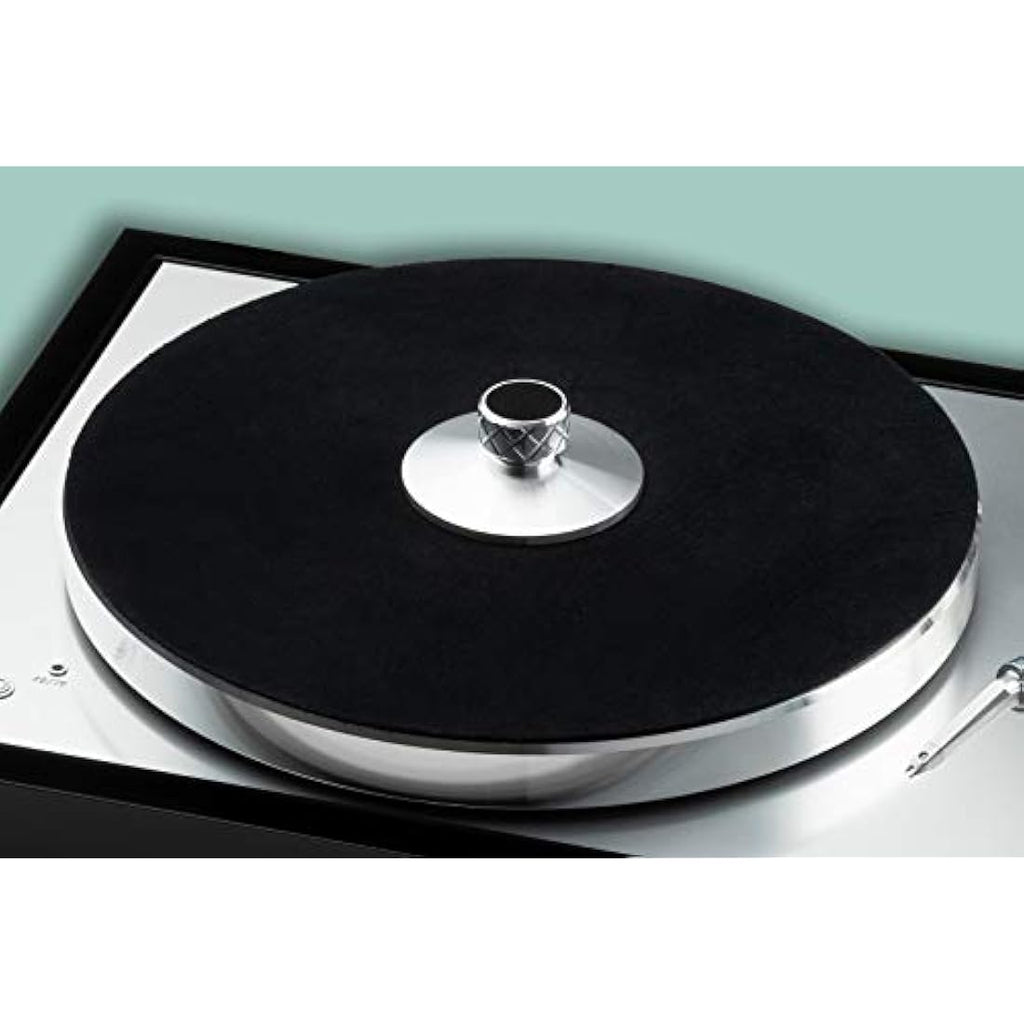 Pro-Ject Clamp It Record Clamp - CNC Aluminium with Leather - Silver